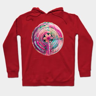Chartres Watercolor Labyrinth Maze Hoodie
